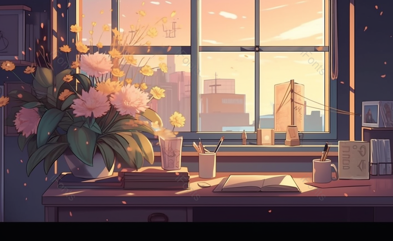 卡通感恩母亲节礼物原创插画写感恩信的桌面,插画/手绘图,插画/手绘图库,插画/手绘图下载,插画/手绘